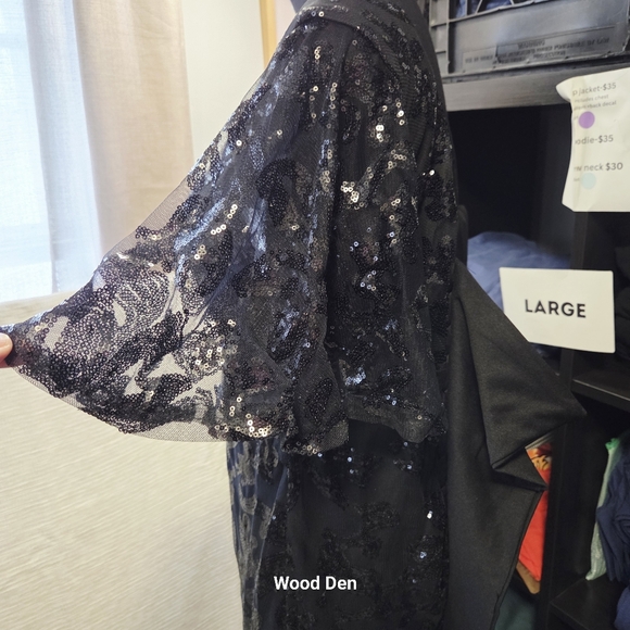 Wear your love 10 Elegant Black sequin  Evening Gown - Picture 4 of 9